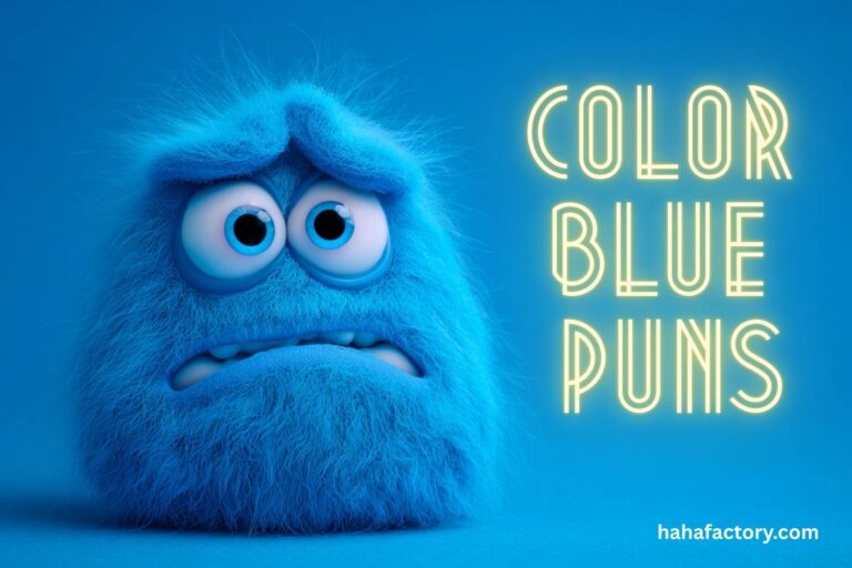 color blue puns